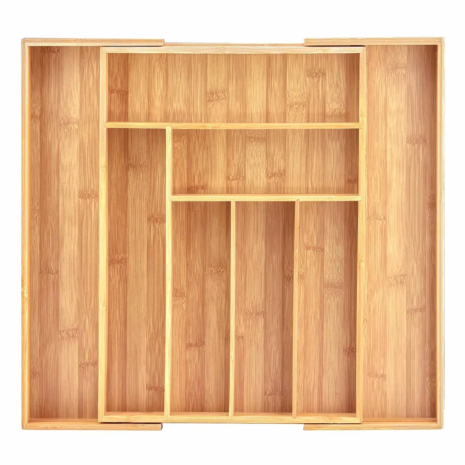 totally-bamboo-expandable-flatware-drawer-organizer image 1