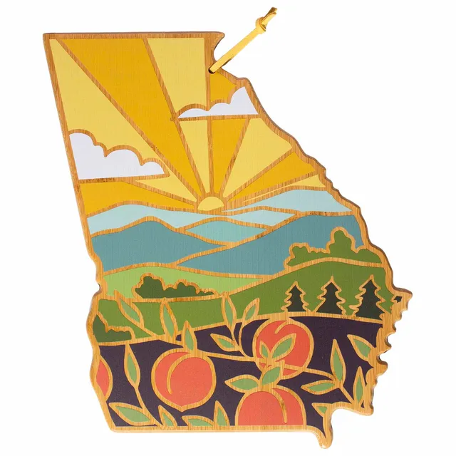 totally-bamboo-georgia-cutting-board-with-artwork-by-summer-stokes image 1