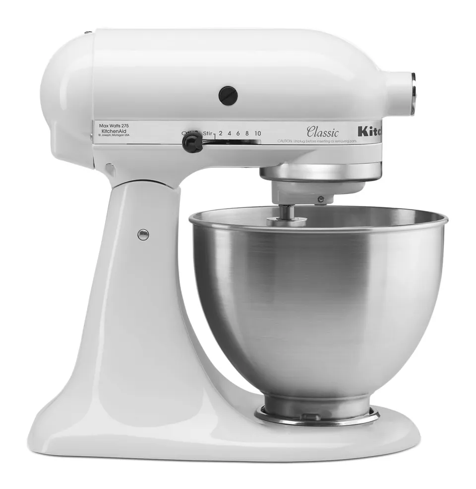 kitchenaid-classic-series-4-5-quart-tilt-head-stand-mixer-k45ss-white image 1