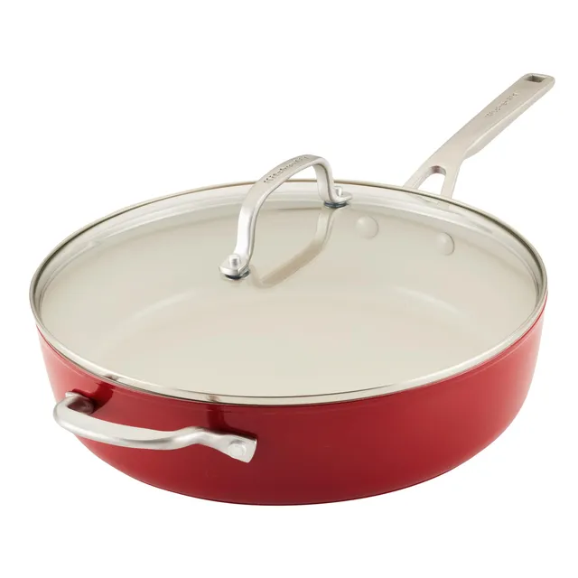 kitchenaid-hard-anodized-ceramic-saut-pan-with-lid-5-quart-empire-red image 1