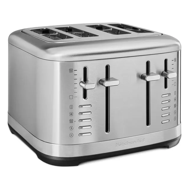 kitchenaid-4-slice-automatic-toaster-with-extra-wide-slots-kmt4109sx-brushed-sta image 1