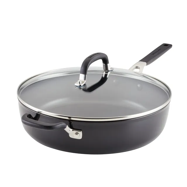 kitchenaid-hard-anodized-nonstick-saute-pan-with-tempered-glass-lid-silicone-gri image 1