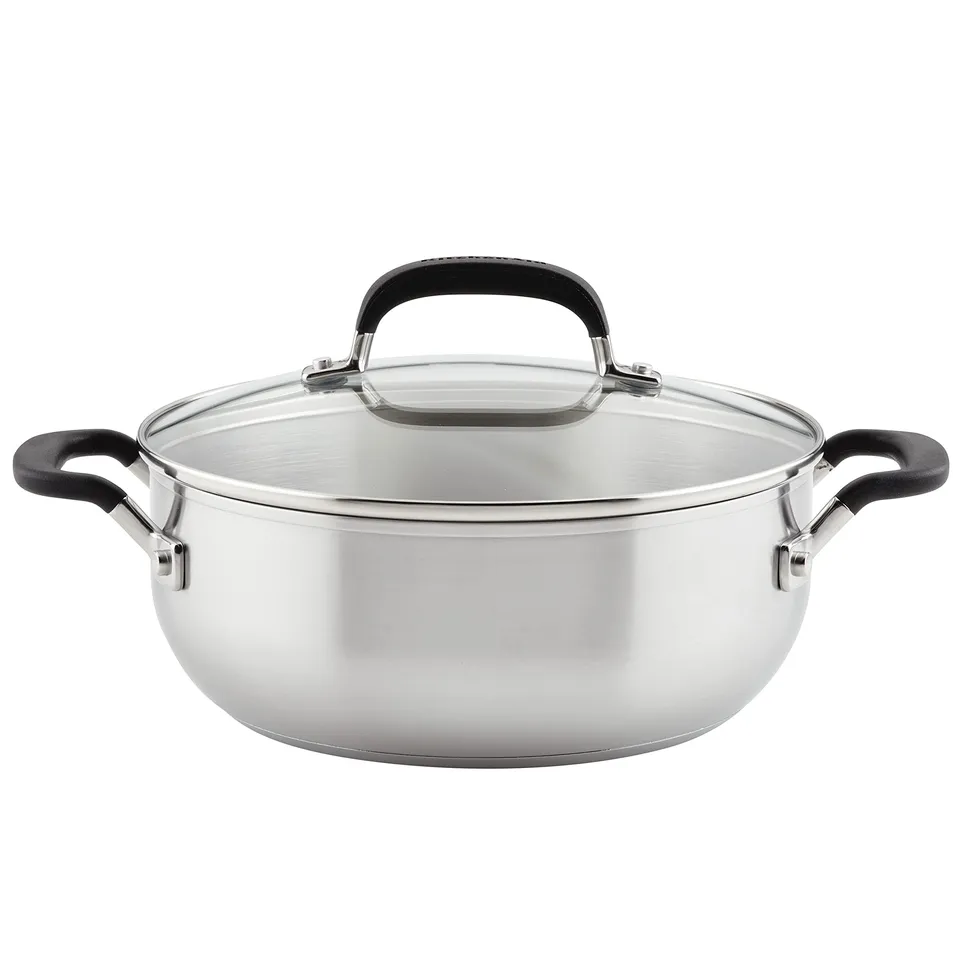 kitchenaid-71021-stainless-steel-casserole-with-lid-4-quart-brushed-stainless-st image 1