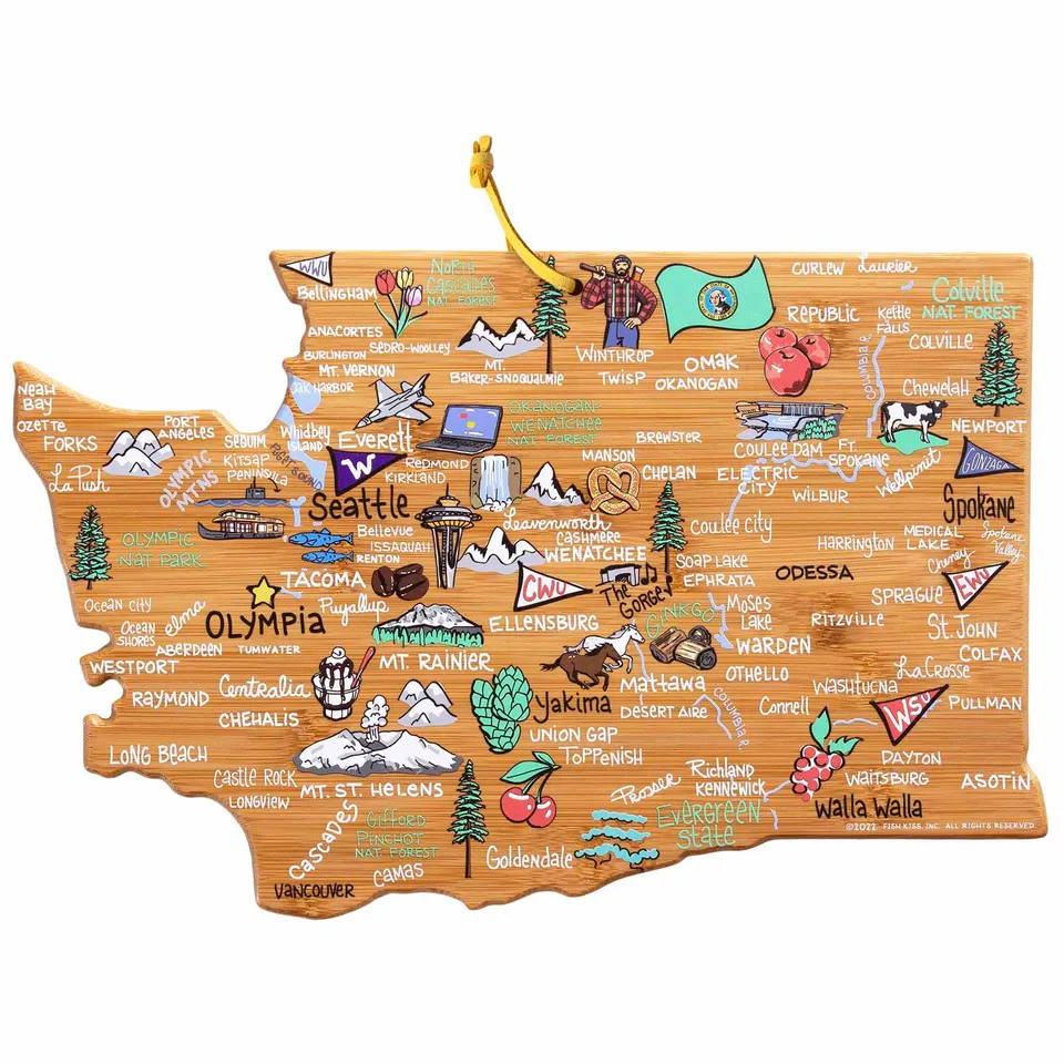 totally-bamboo-washington-cutting-board-with-artwork-by-fish-kiss-state-shaped-b image 1