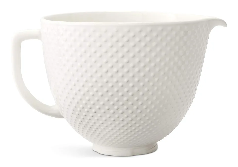 kitchenaid-5-quart-hobnail-ceramic-bowl-titanium-reinforced-fits-tilt-head-mixer image 1