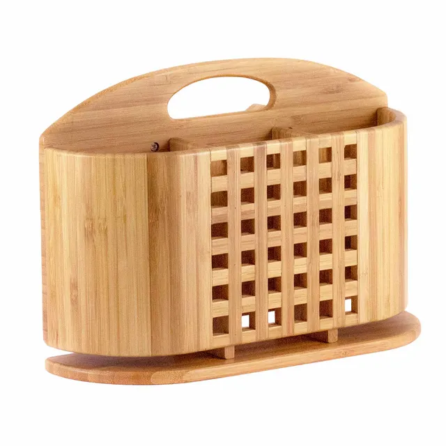 totally-bamboo-utensil-caddy-for-eco-dish-rack-bamboo-3-chamber-organizer-with-a image 1