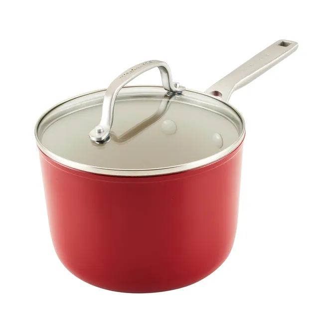 kitchenaid-hard-anodized-ceramic-nonstick-sauce-pan-with-lid-3-quart-empire-red image 1