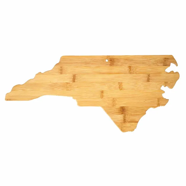 totally-bamboo-north-carolina-state-shaped-cutting-and-serving-board-18-x-8 image 1