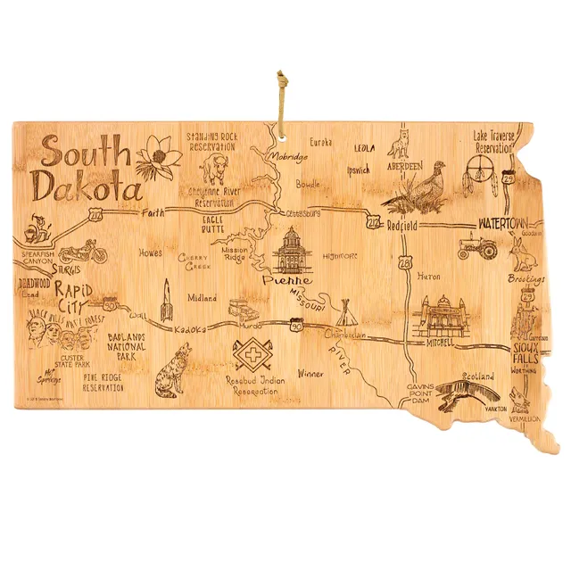 totally-bamboo-destination-south-dakota-cutting-board-9-75-x-16 image 1