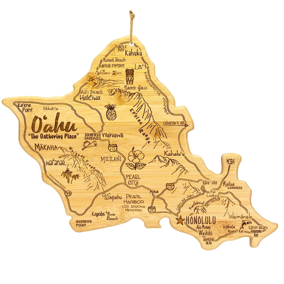totally-bamboo-destination-oahu-cutting-board-14-x-11 image 1