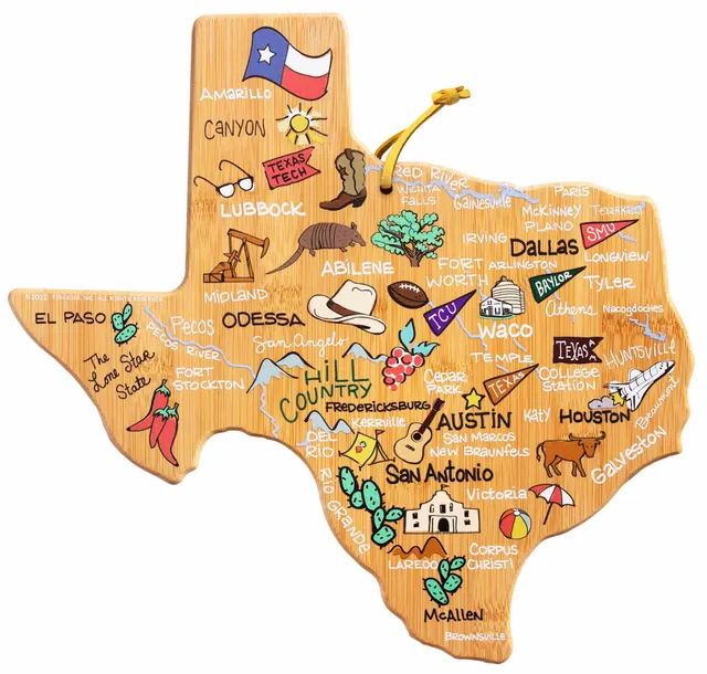 totally-bamboo-texas-cutting-board-with-artwork-by-fish-kiss image 1