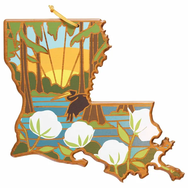 totally-bamboo-louisiana-state-shaped-cutting-board-with-summer-stokes-artwork-b image 1