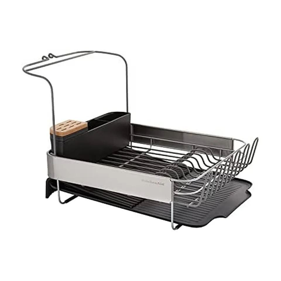kitchenaid-full-size-expandable-dish-rack-with-self-draining-angled-drainboard-r image 1