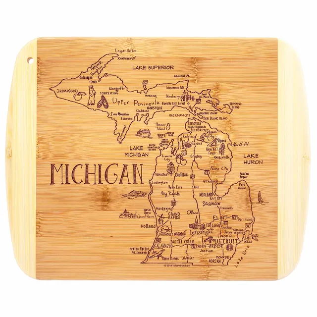 totally-bamboo-a-slice-of-life-michigan-cutting-board-11-x-8-3-4 image 1