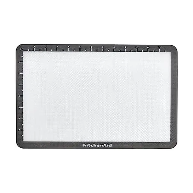 kitchenaid-silicone-medium-baking-mat-9x14-inch-gray-nonstick-heat-resistant-to- image 1