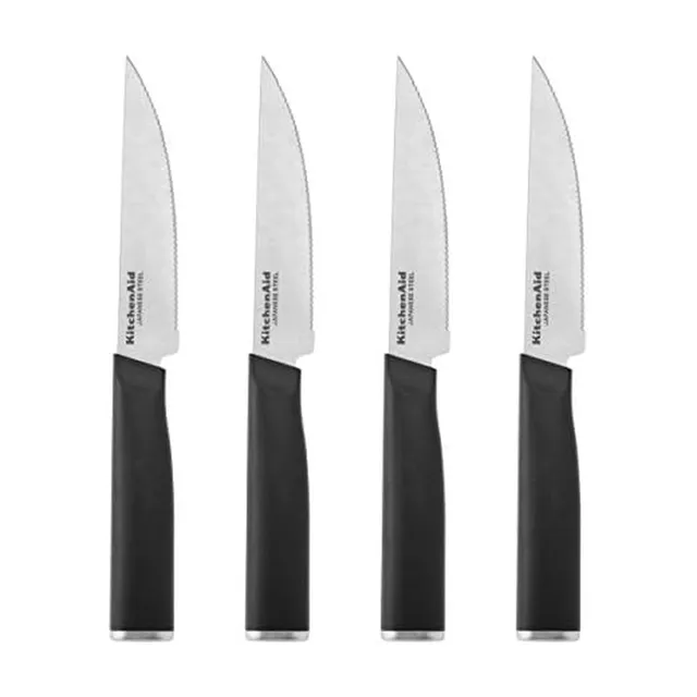 kitchenaid-classic-4-piece-steak-knife-set-4-5-inch-japanese-steel-blades-black image 1