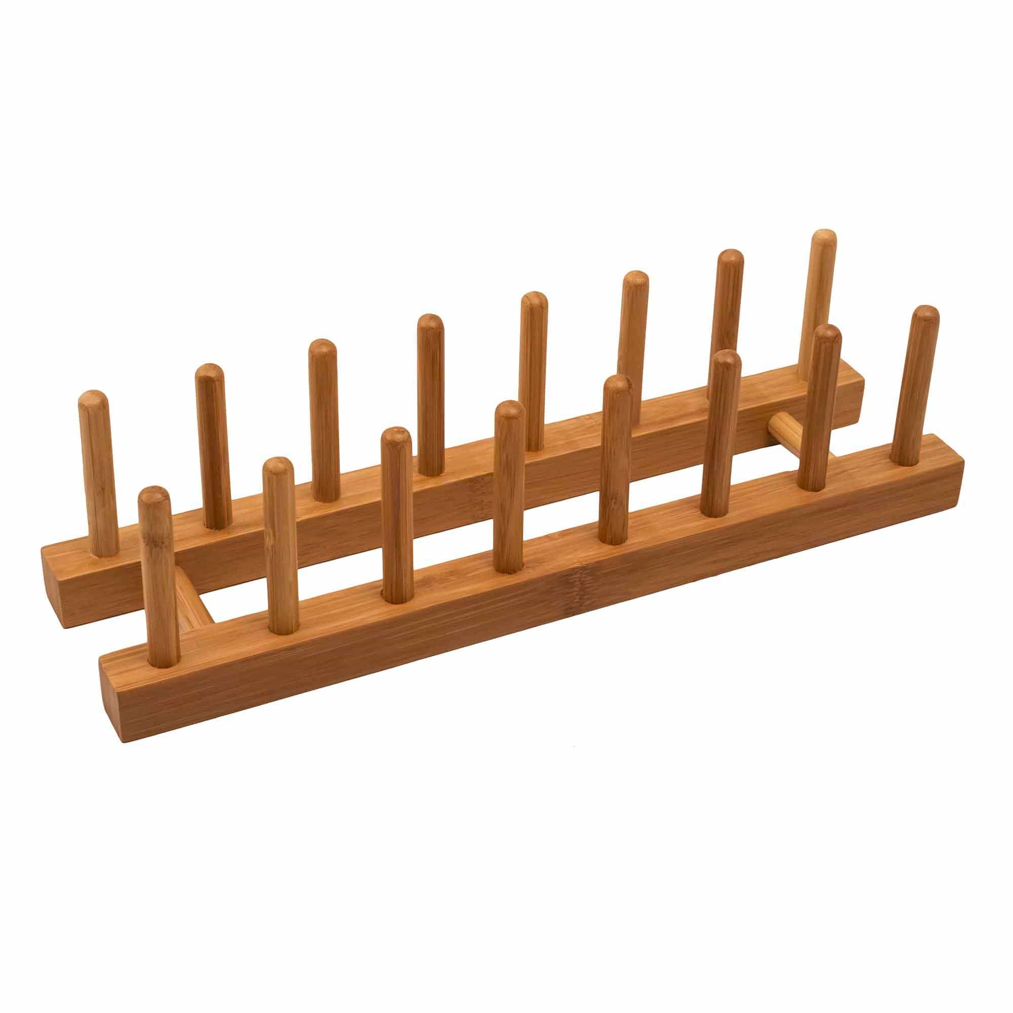 totally-bamboo-7-slot-bamboo-rack-countertop-cutting-board-organizer-drying-rack image 1