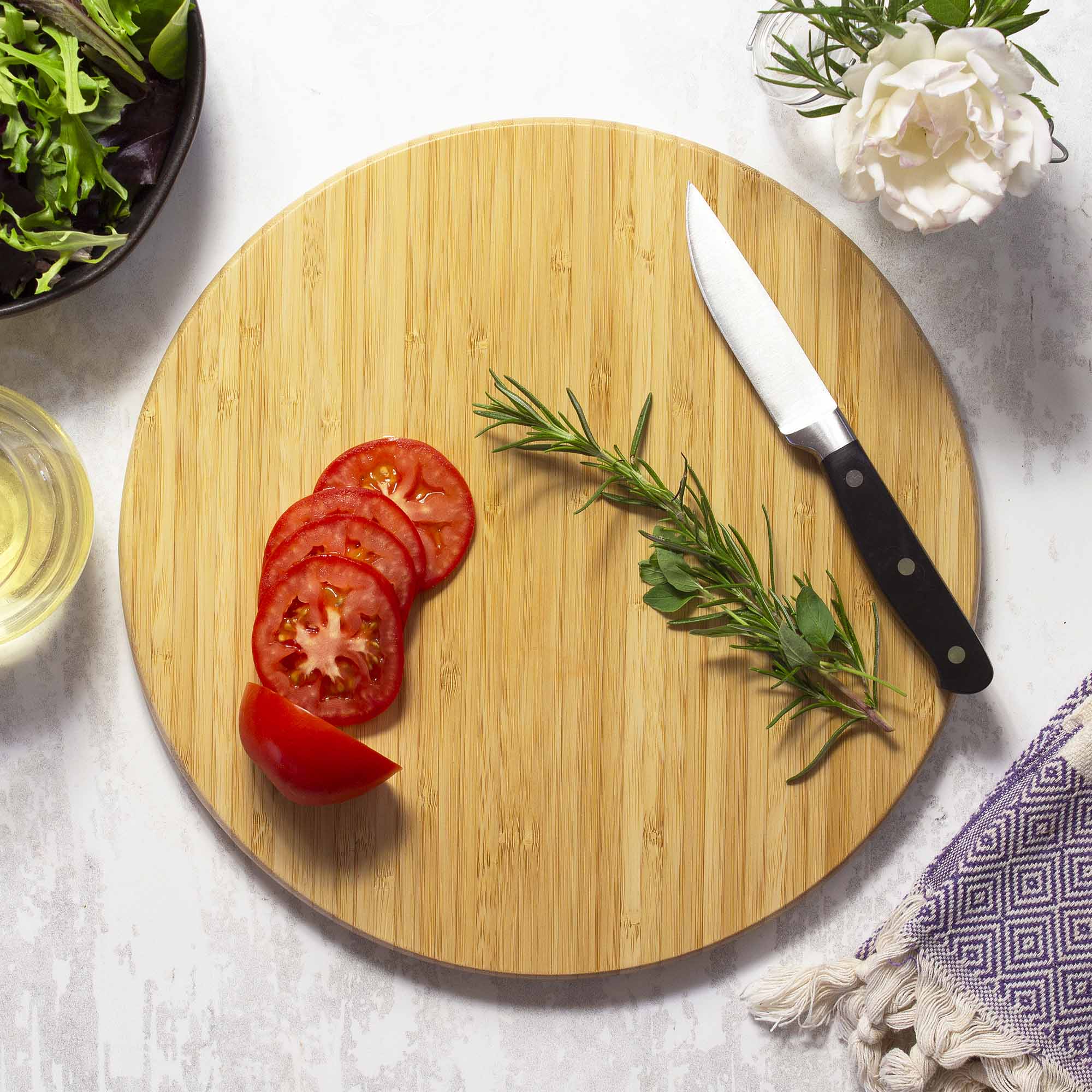 totally-bamboo-round-charcuterie-board-12-inch image 3