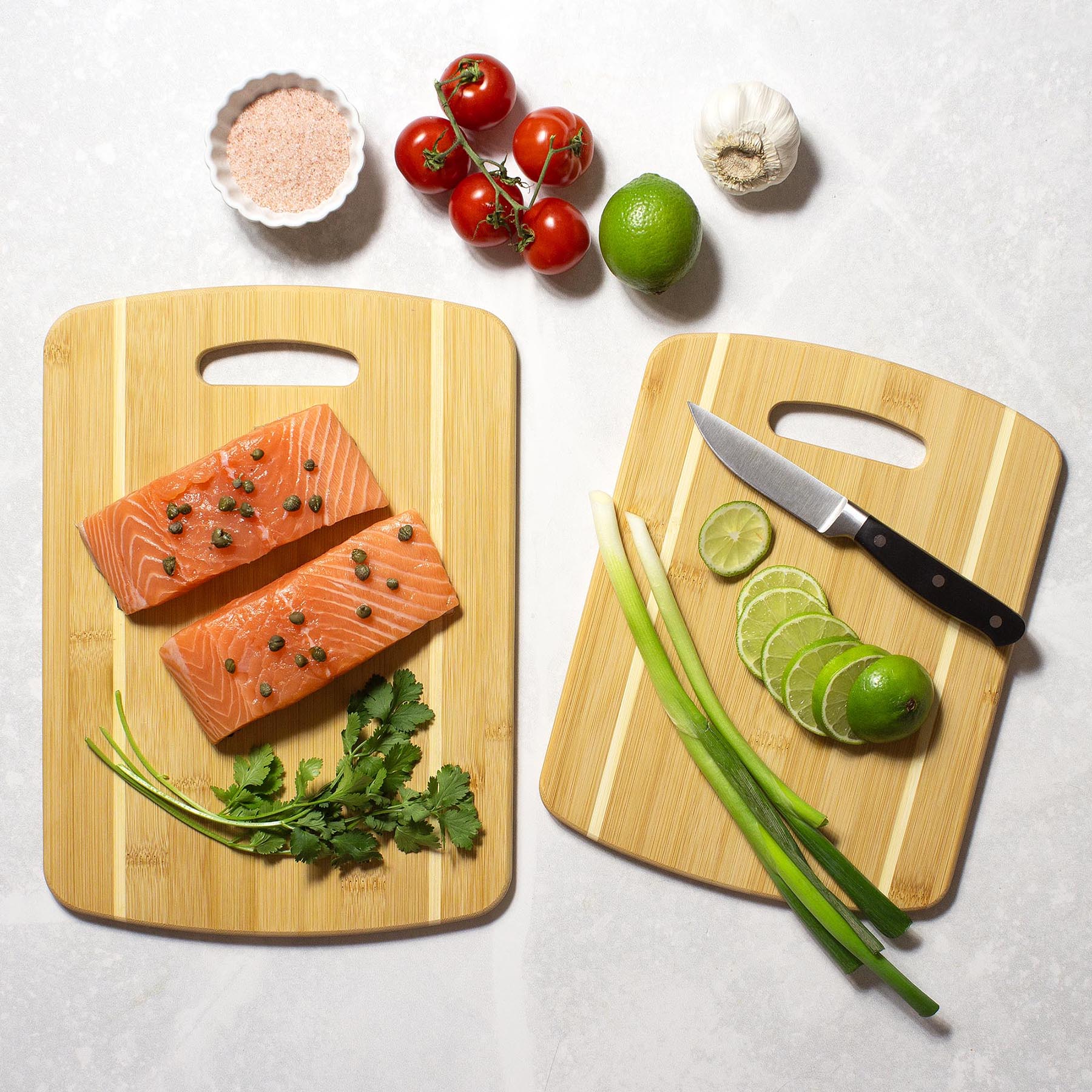 totally-bamboo-2-piece-striped-bamboo-cutting-board-set image 2