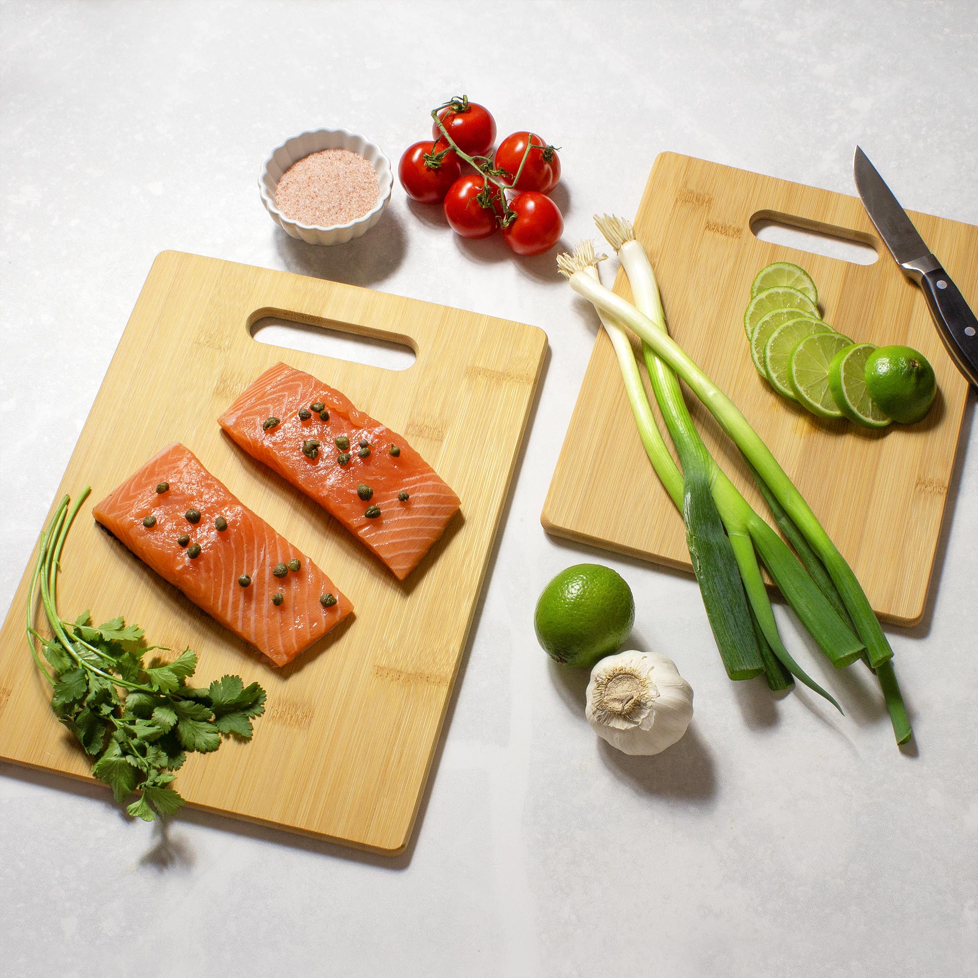 totally-bamboo-2-piece-bamboo-cutting-board-set-customizable-knife-friendly image 3