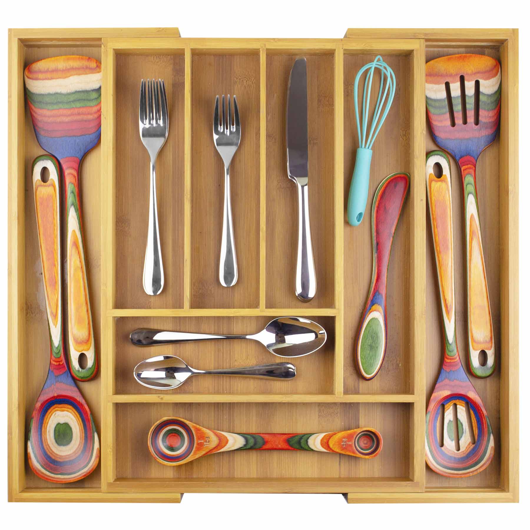 totally-bamboo-expandable-flatware-drawer-organizer image 3
