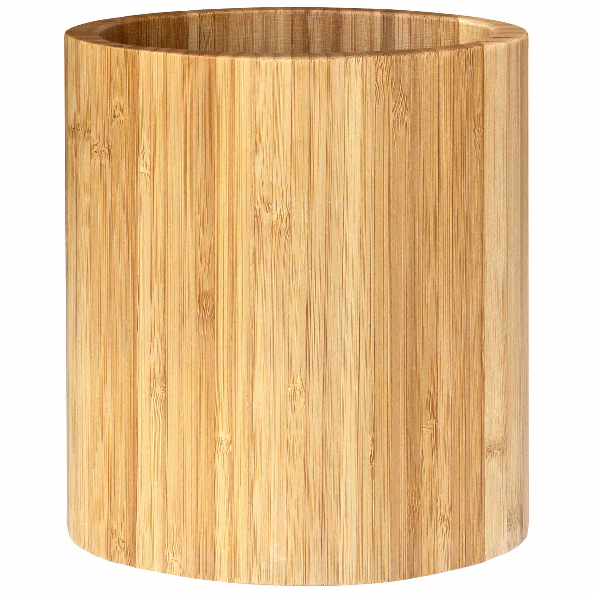 totally-bamboo-oval-shaped-bamboo-kitchen-utensil-holder image 1