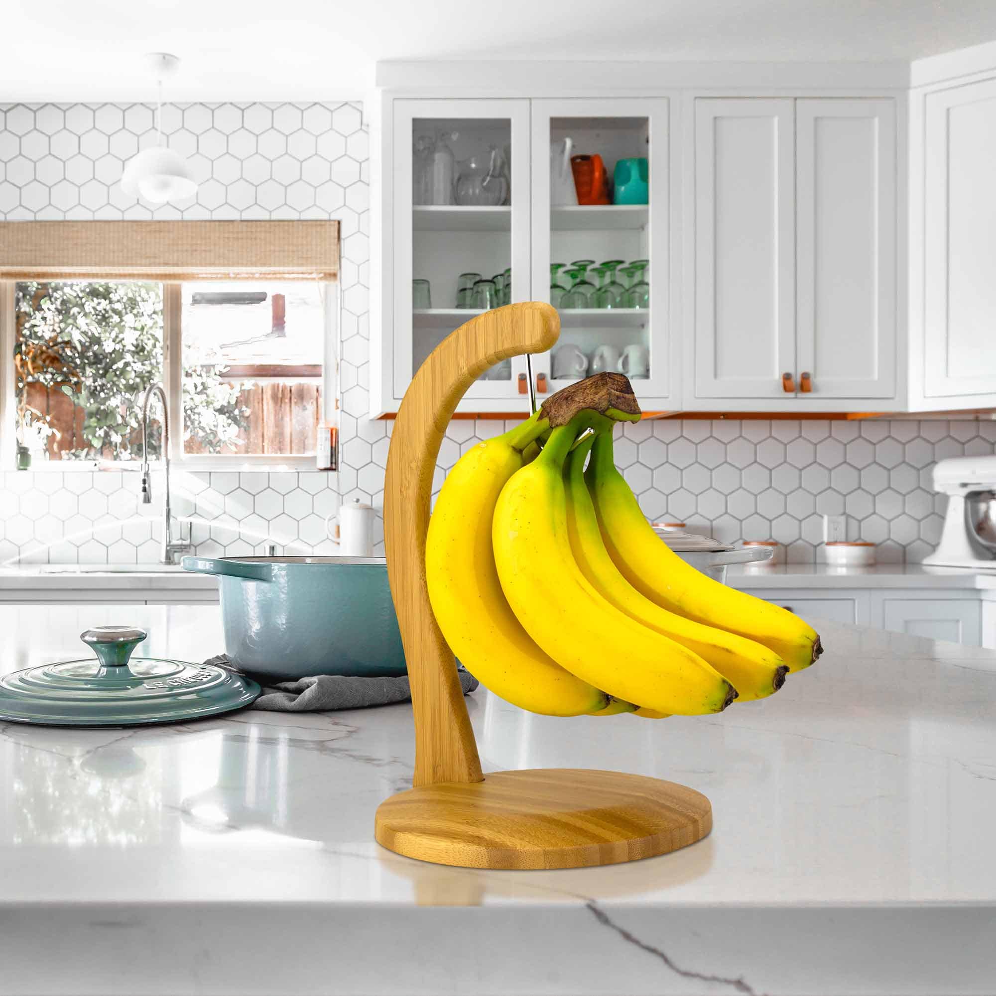 totally-bamboo-banana-holder-with-stainless-steel-hook image 2