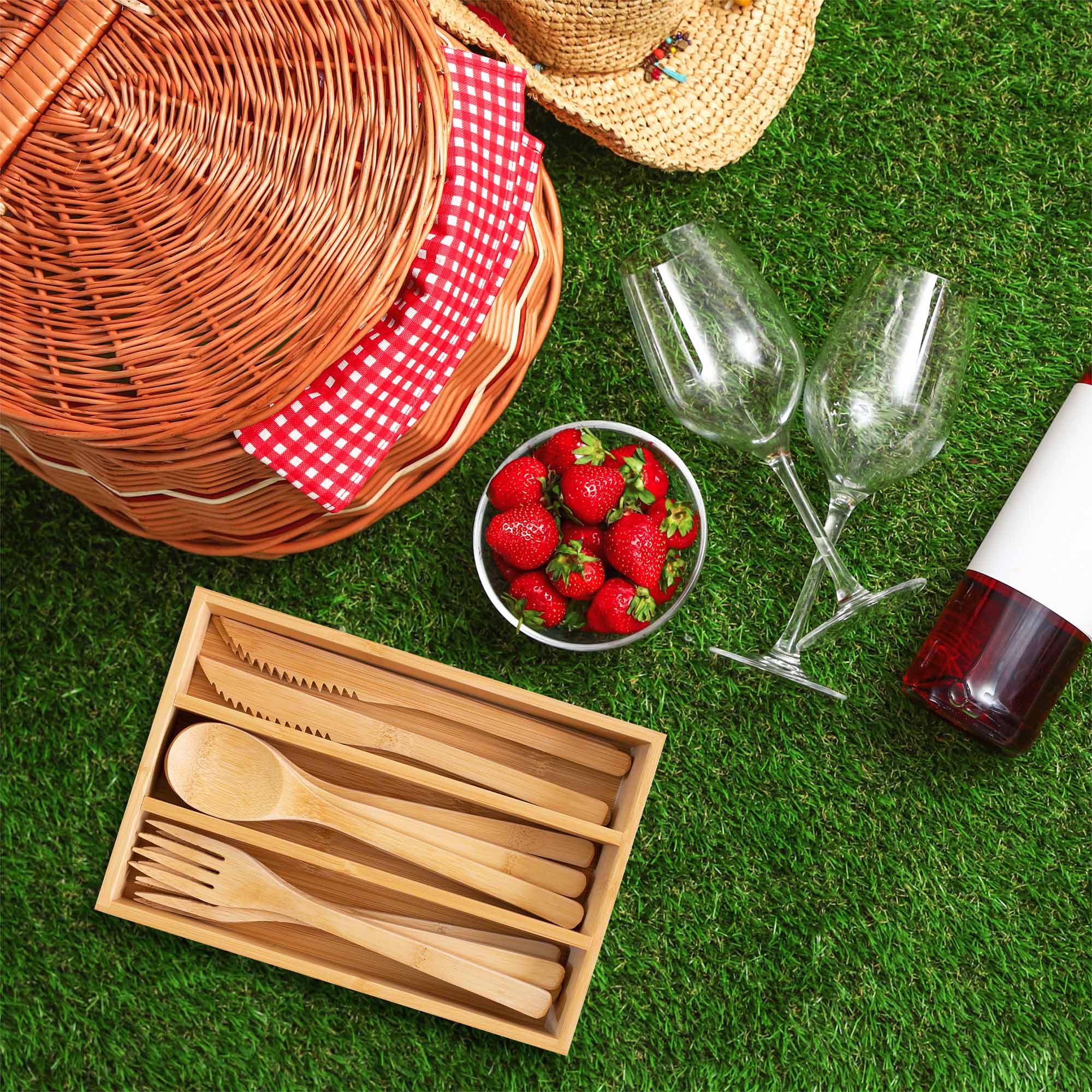 totally-bamboo-12-pc-reusable-bamboo-flatware-set-with-storage-case image 2