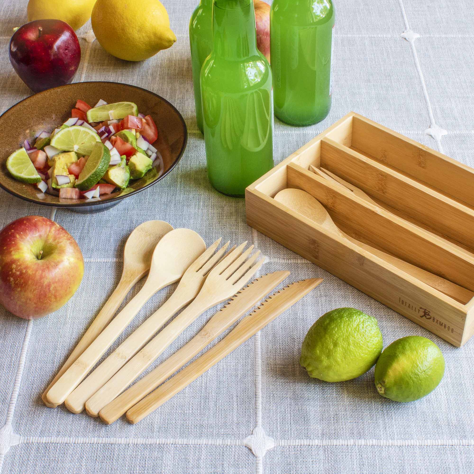 totally-bamboo-12-pc-reusable-bamboo-flatware-set-with-storage-case image 4