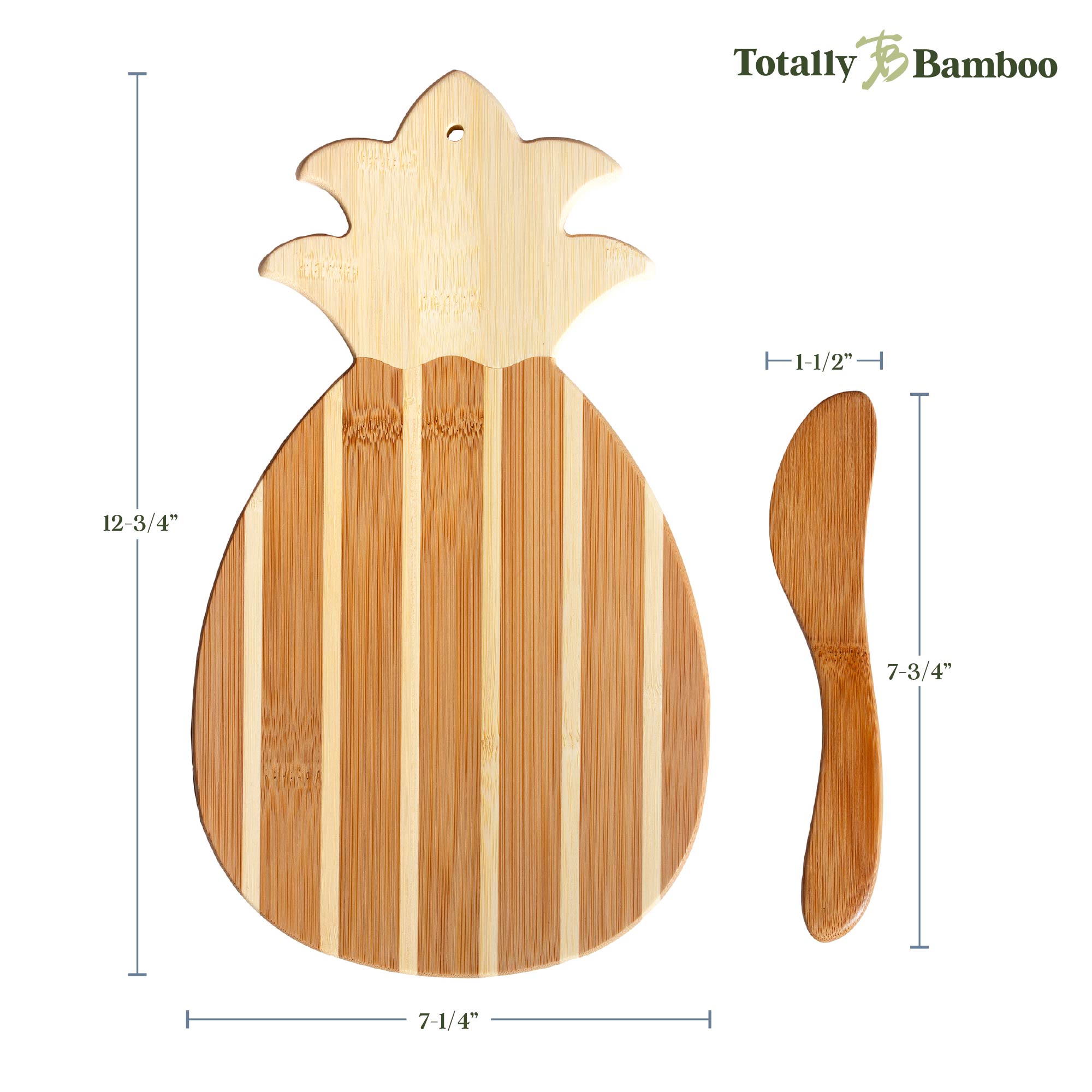 totally-bamboo-pineapple-serving-board-with-spreader-knife-gift-set image 6