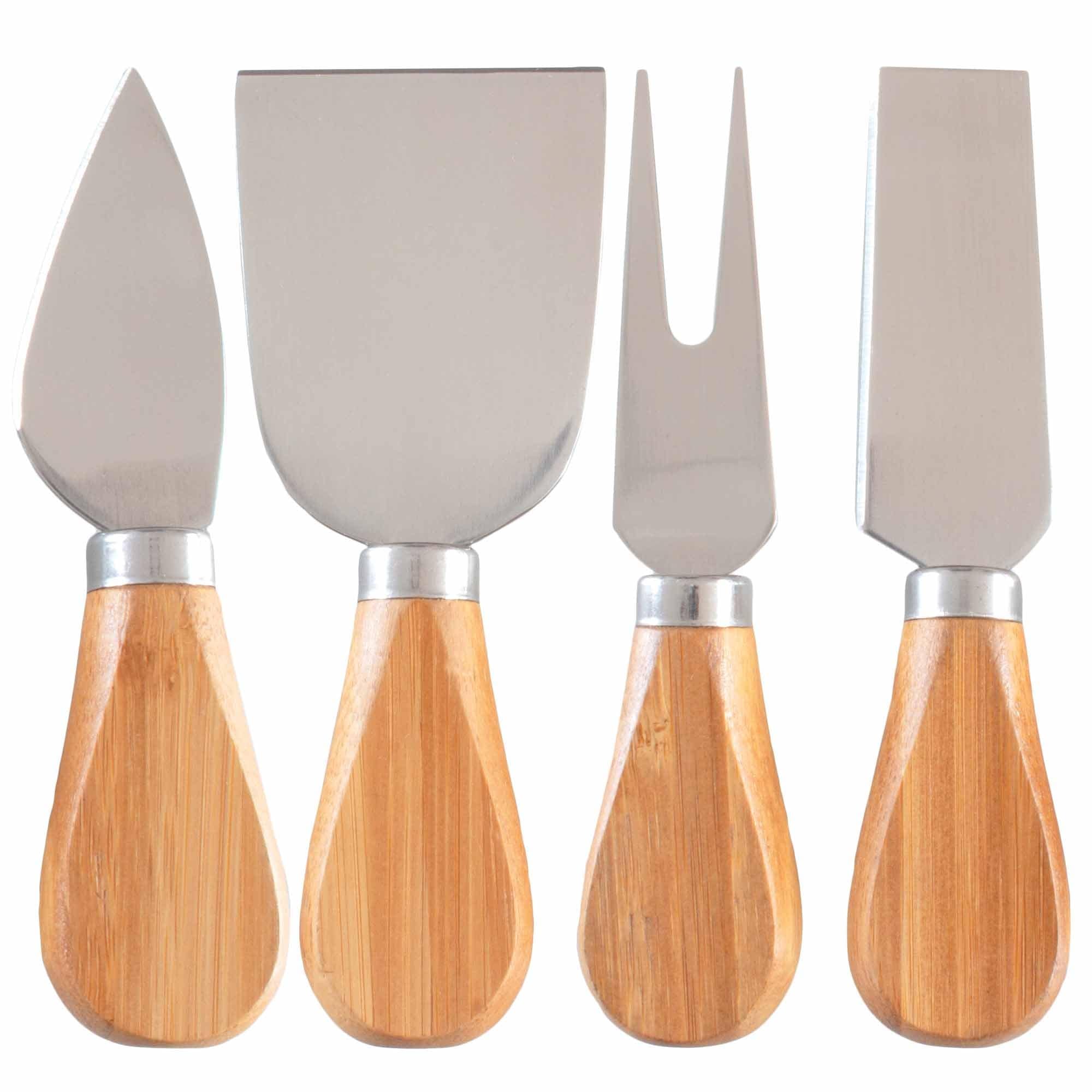 totally-bamboo-4-piece-cheese-knife-set-with-stainless-steel-blades image 1