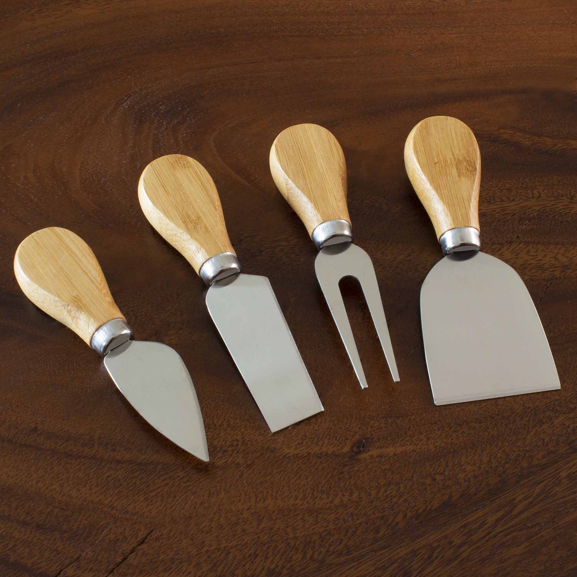 totally-bamboo-4-piece-cheese-knife-set-with-stainless-steel-blades image 3