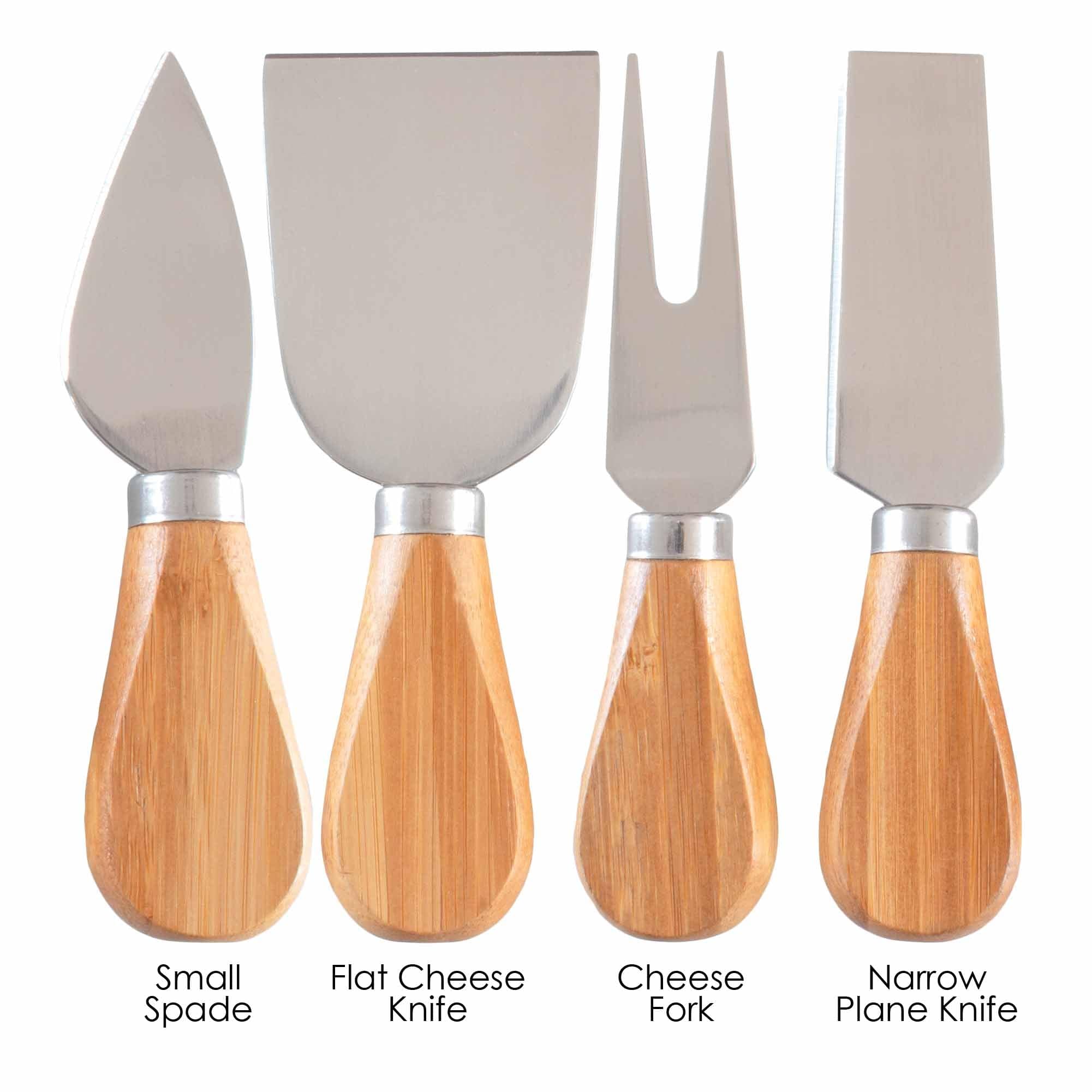 totally-bamboo-4-piece-cheese-knife-set-with-stainless-steel-blades image 4
