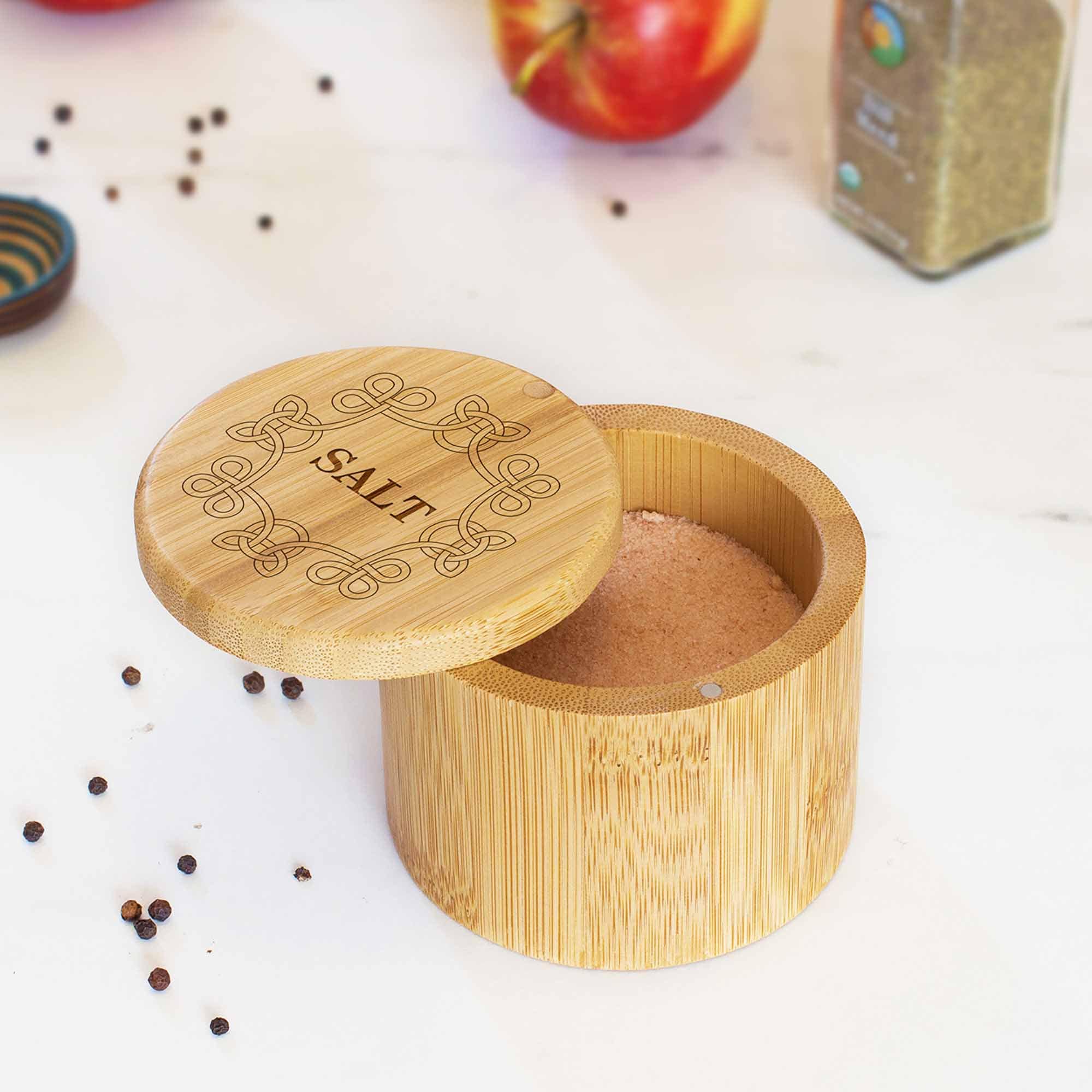 totally-bamboo-celtic-knot-engraved-salt-cellar-6-oz-capacity-with-magnetic-lock image 3
