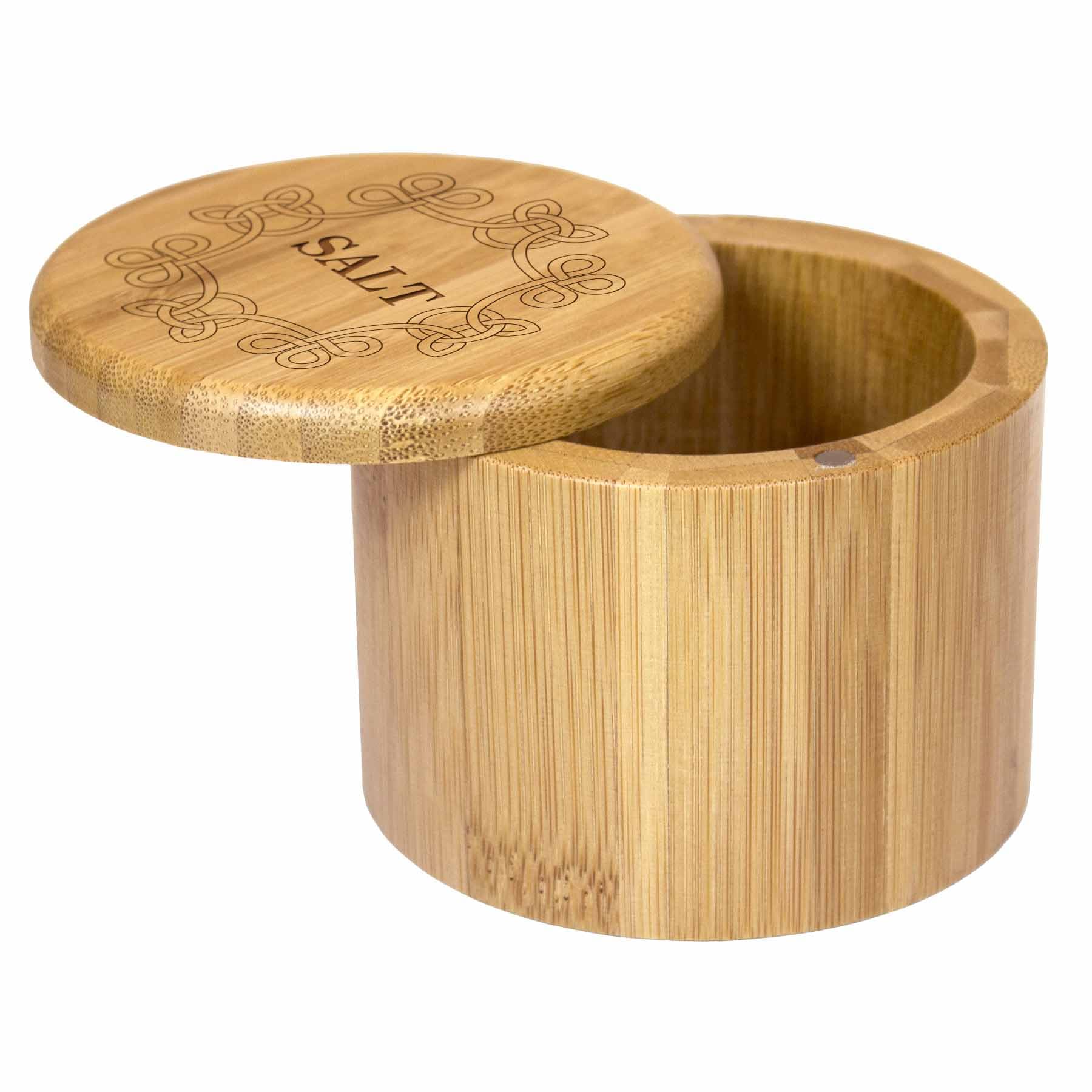 totally-bamboo-celtic-knot-engraved-salt-cellar-6-oz-capacity-with-magnetic-lock image 4