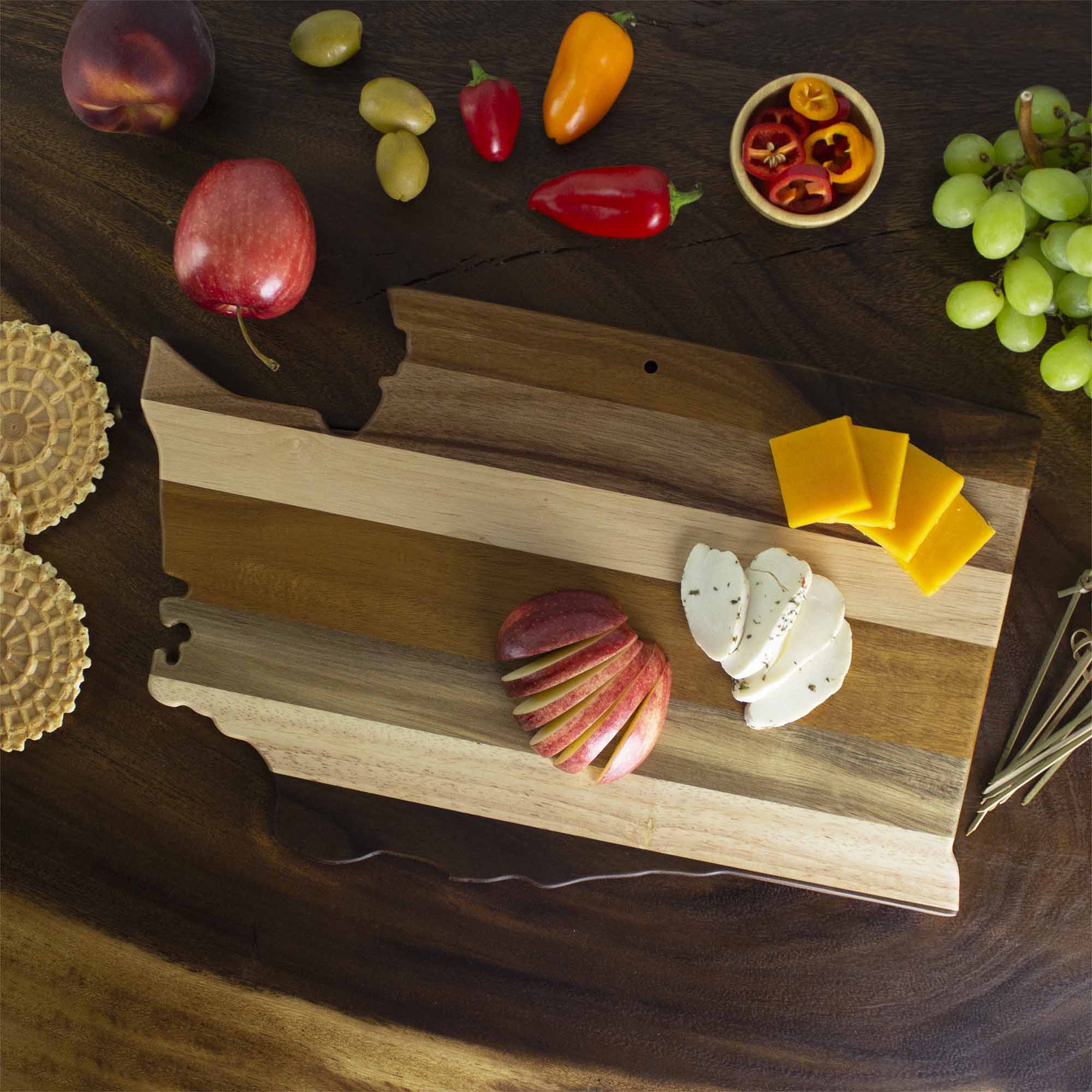 totally-bamboo-rock-branch-shiplap-series-washington-cutting-board-state-shaped- image 2