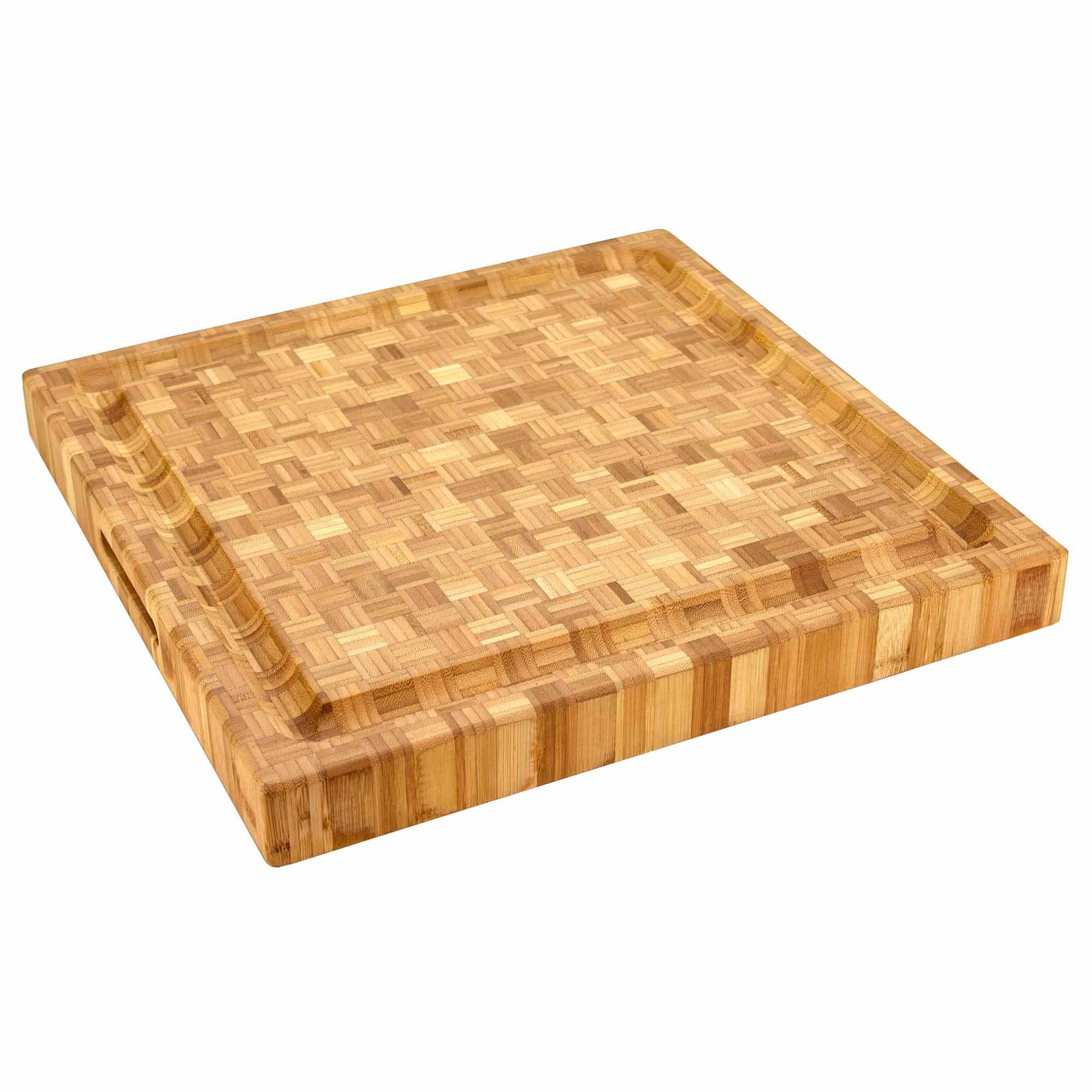 totally-bamboo-pro-board-end-grain-carving-board-16-x-16-x-2-with-deep-juice-gro image 1