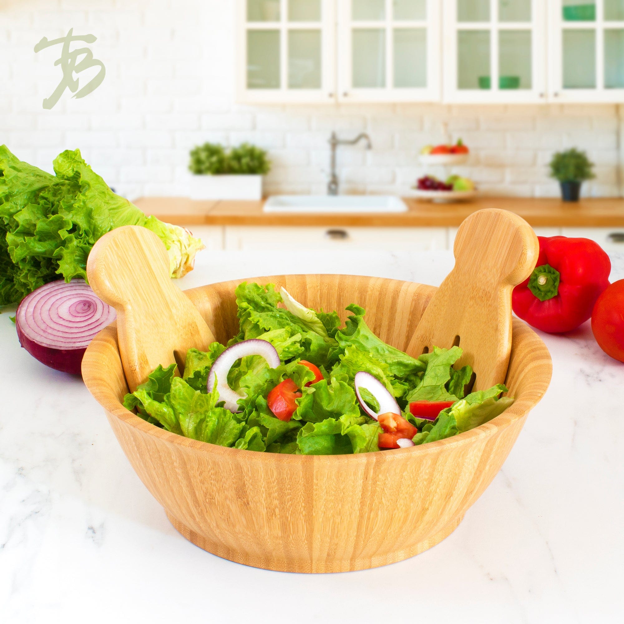 totally-bamboo-12-flared-salad-bowl-vertical-grain-moso-bamboo-serving-bowl-cust image 2