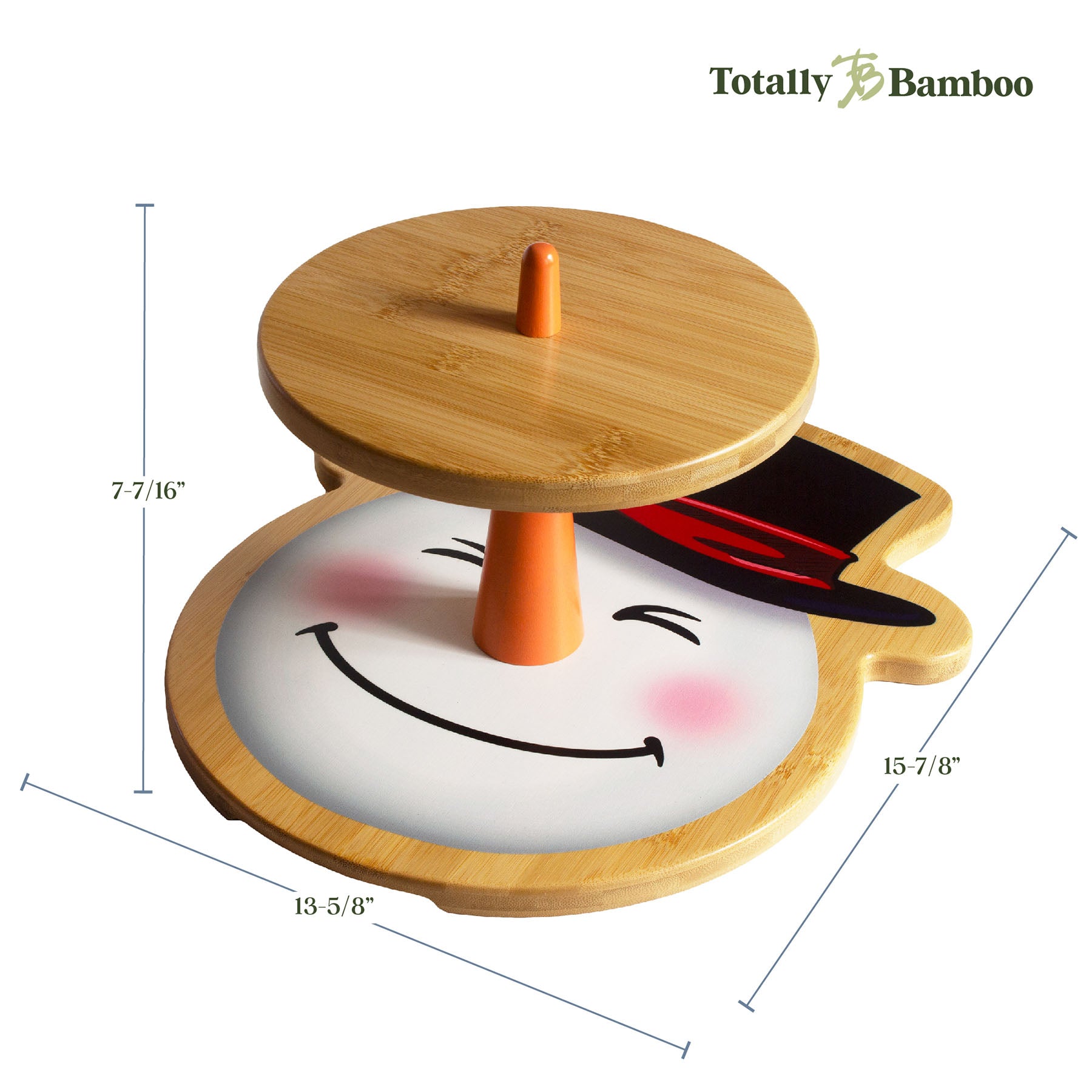 totally-bamboo-snowman-2-tiered-cupcake-stand image 7