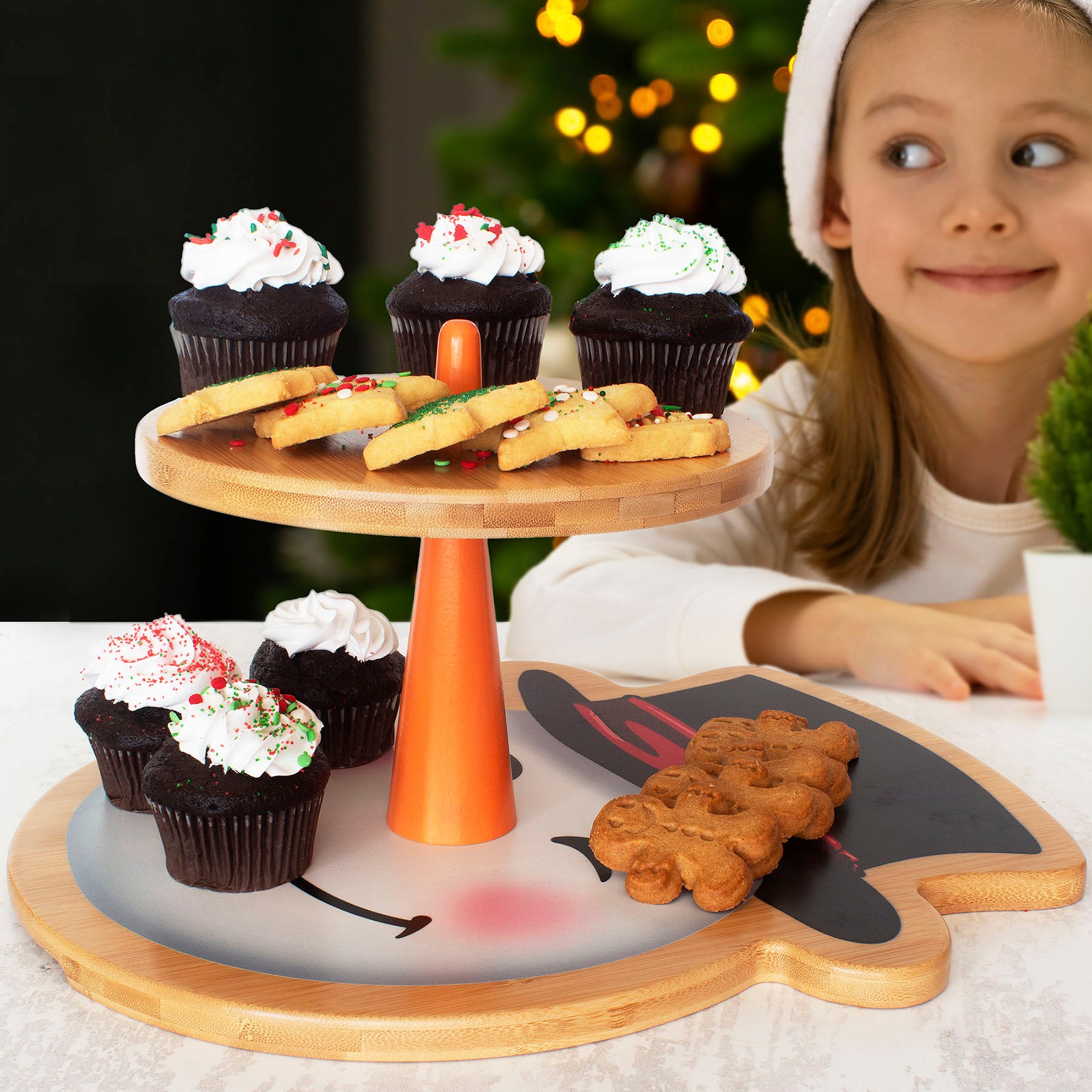totally-bamboo-snowman-2-tiered-cupcake-stand image 5