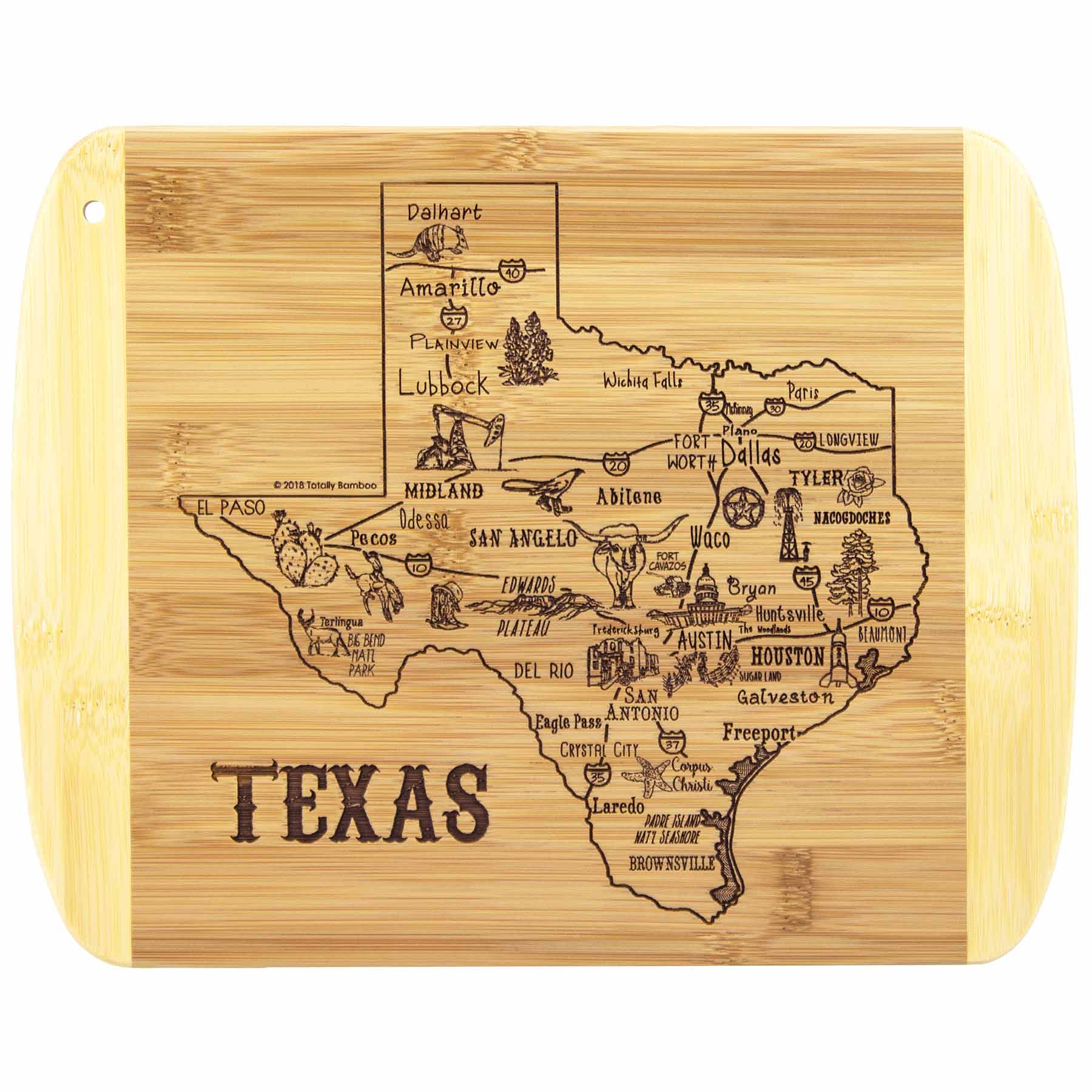 totally-bamboo-a-slice-of-life-texas-cutting-board-11-x-8-3-4 image 1