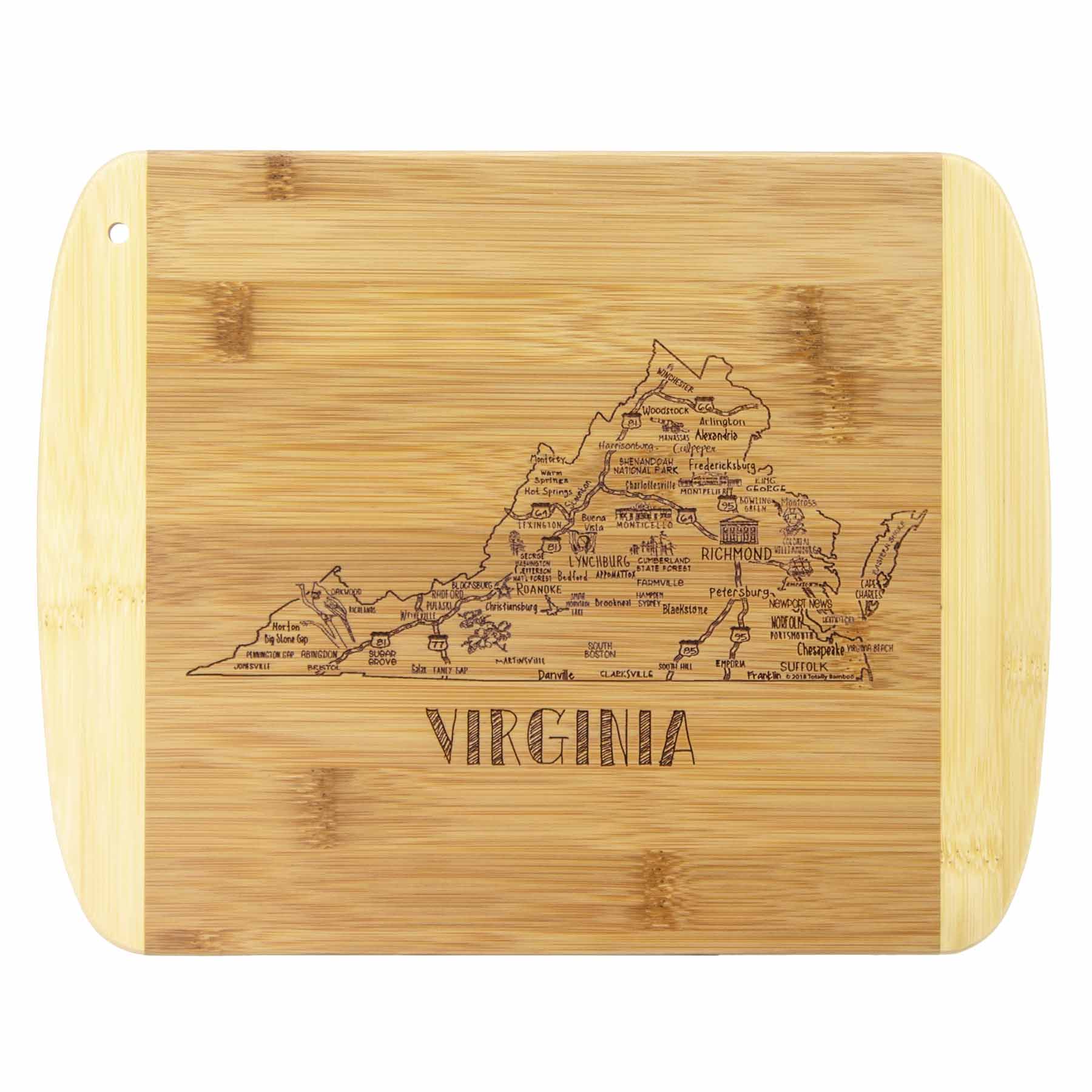 totally-bamboo-a-slice-of-life-virginia-cutting-board-11-x-8-3-4-engraved-state- image 1