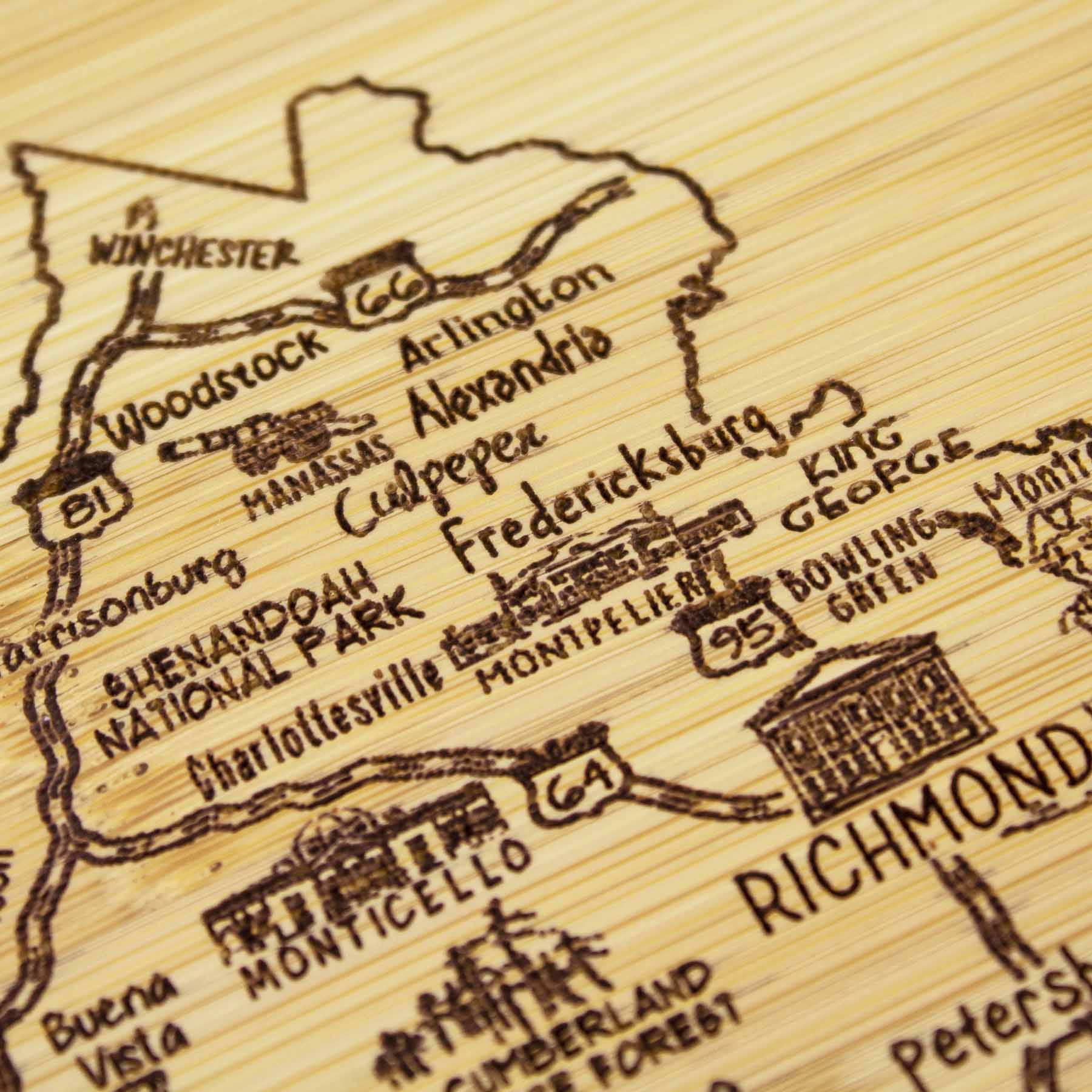 totally-bamboo-a-slice-of-life-virginia-cutting-board-11-x-8-3-4-engraved-state- image 2