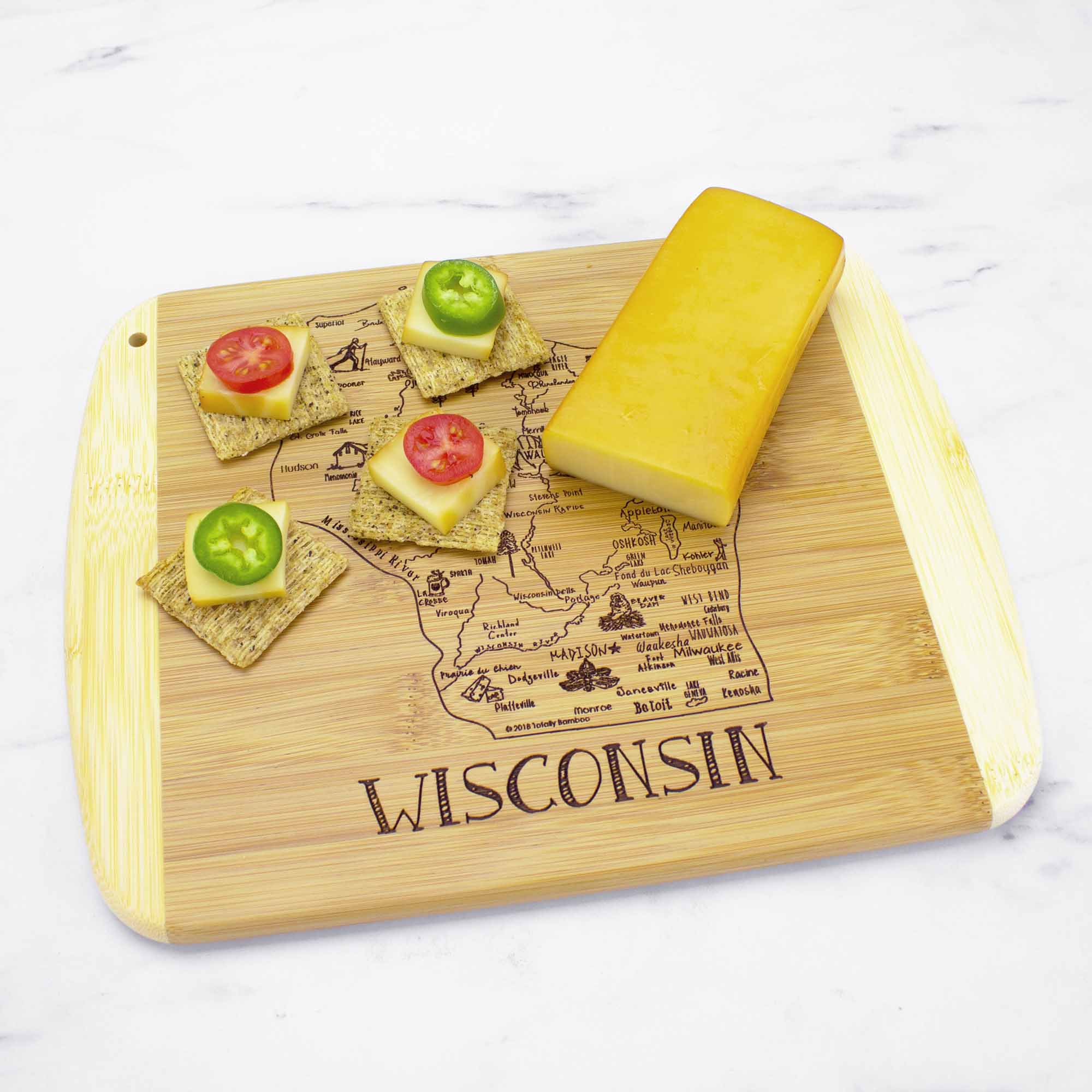 totally-bamboo-a-slice-of-life-wisconsin-cutting-board-11-x-8-3-4 image 2