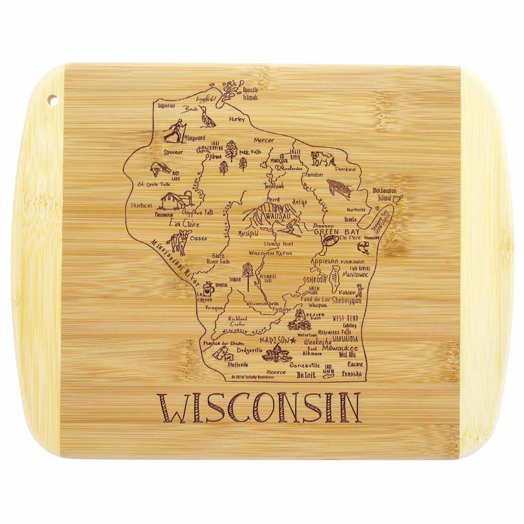 totally-bamboo-a-slice-of-life-wisconsin-cutting-board-11-x-8-3-4 image 1