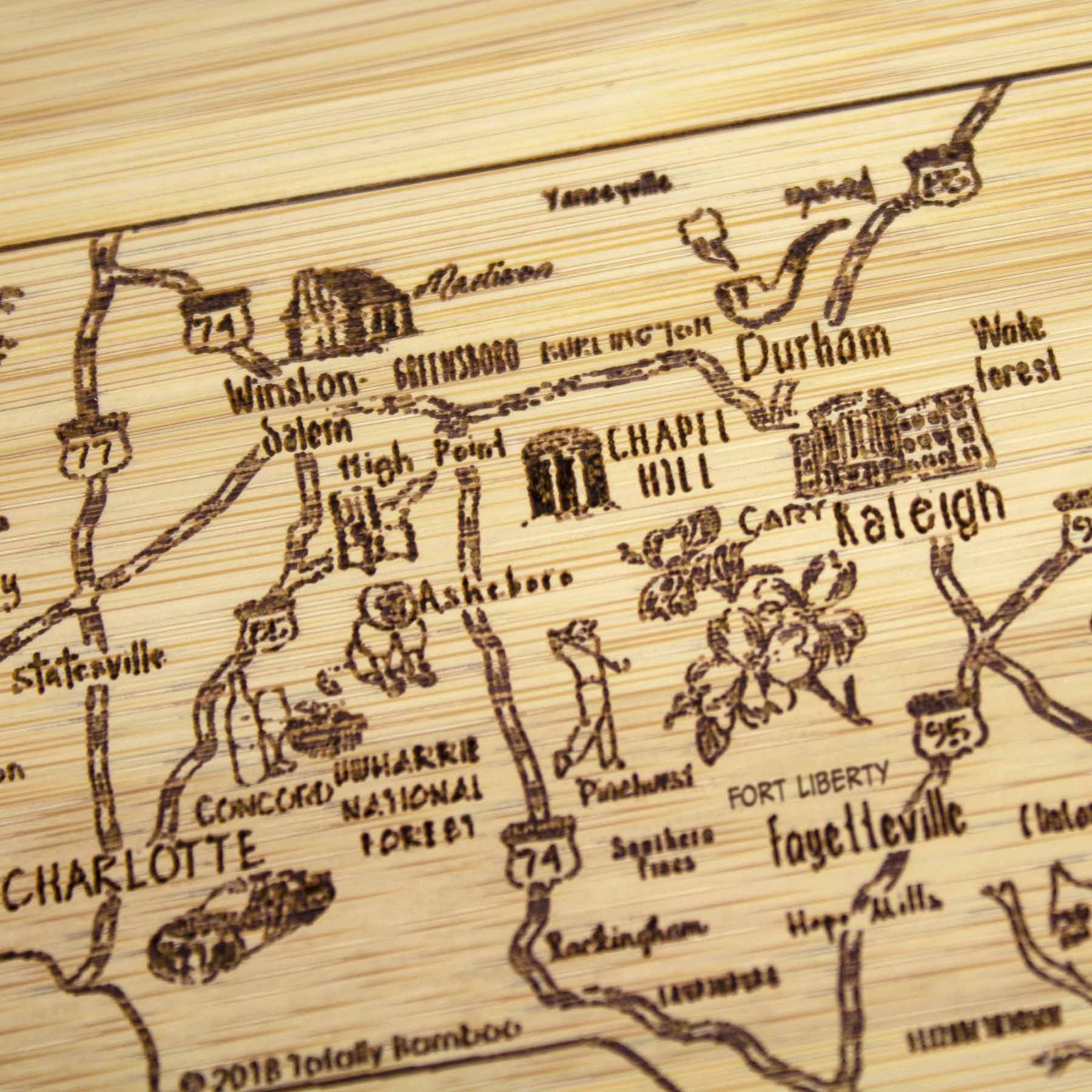 totally-bamboo-a-slice-of-life-north-carolina-cutting-board-11-x-8-3-4 image 3