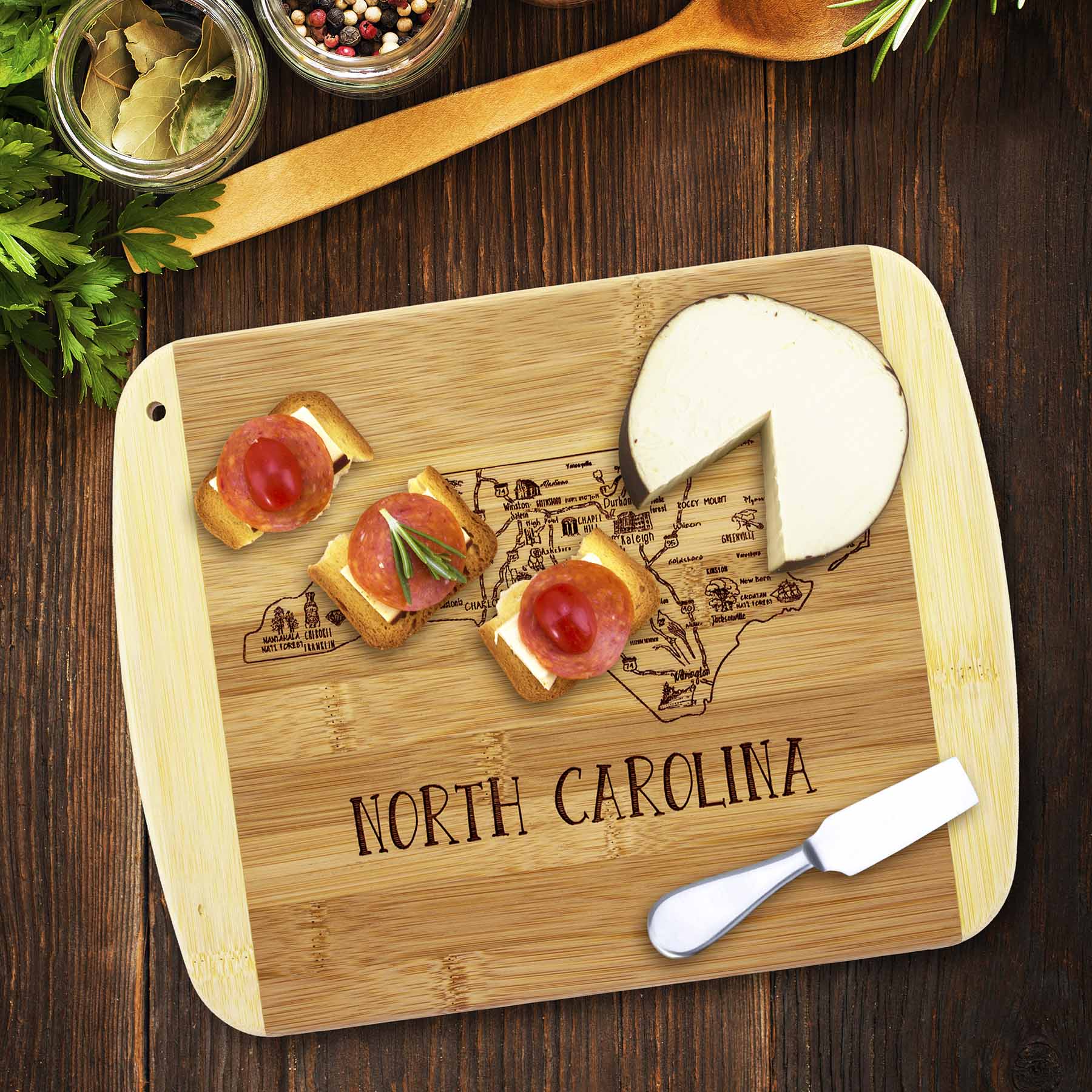 totally-bamboo-a-slice-of-life-north-carolina-cutting-board-11-x-8-3-4 image 2