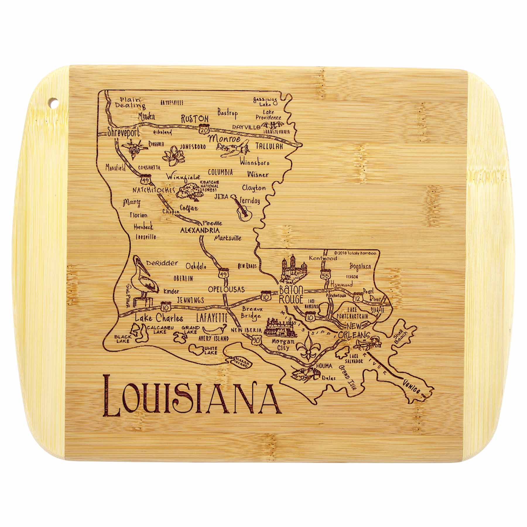 totally-bamboo-a-slice-of-life-louisiana-cutting-board-11-x-8-75-laser-engraved- image 1