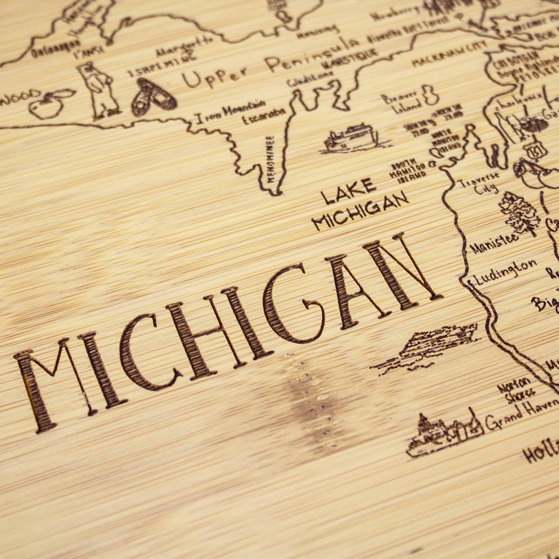 totally-bamboo-a-slice-of-life-michigan-cutting-board-11-x-8-3-4 image 3