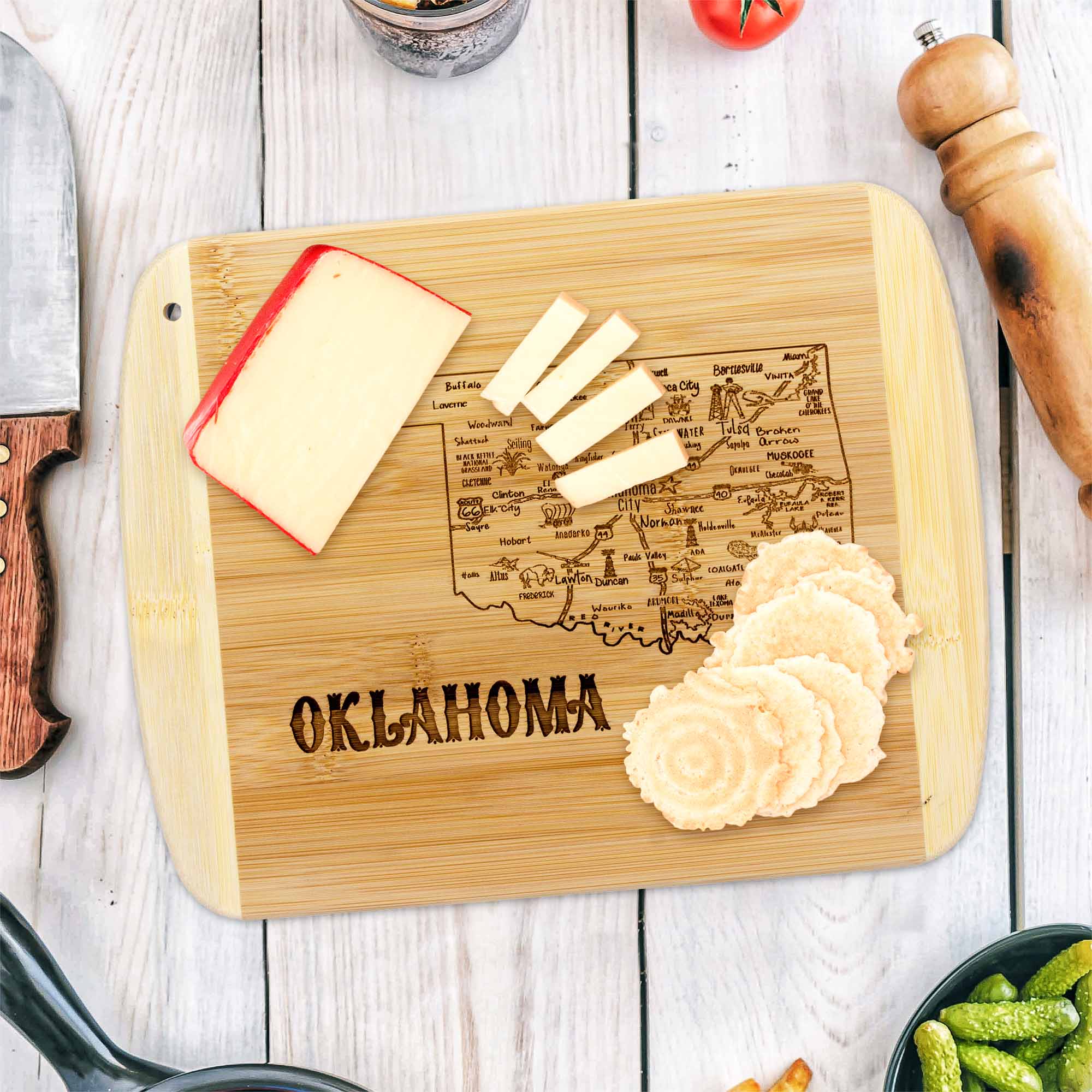 totally-bamboo-a-slice-of-life-oklahoma-cutting-board-personalized-engraved-stat image 4